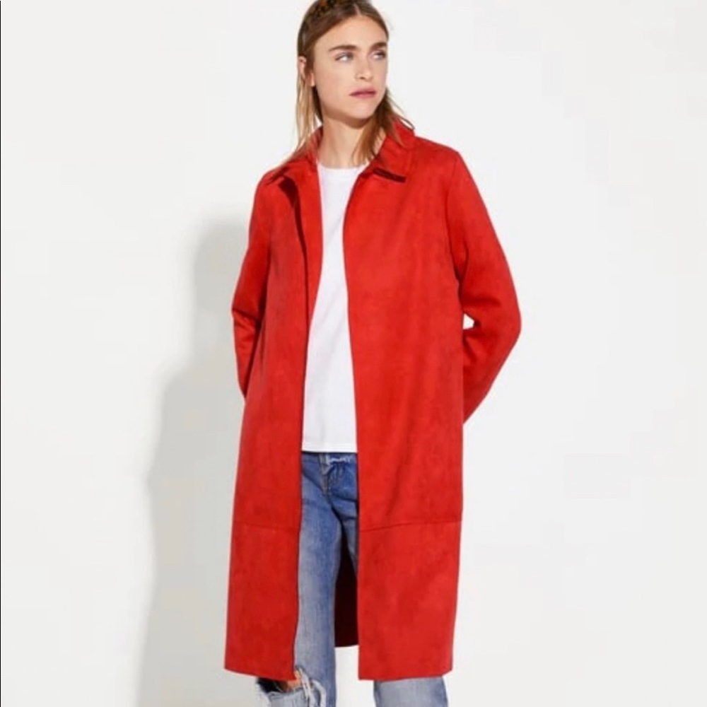 Philosophy Faux Suede Red Coat